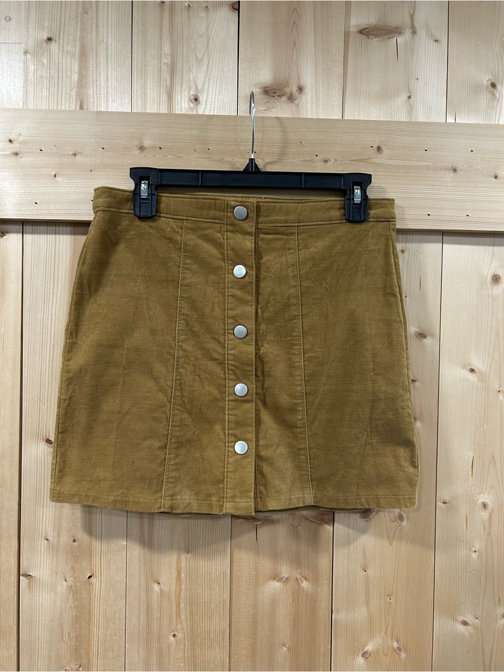Altar'd State Corduroy Button-Front Mini Skirt, Large